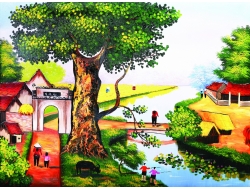 Tranh Dán Tường 3D Đồng Quê Tiến Phát Decor Dqtp12