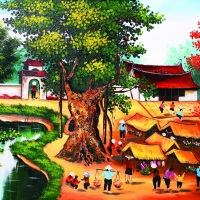 Tranh Dán Tường 3D Đồng Quê Tiến Phát Decor Dqtp13