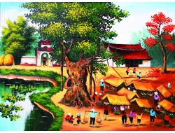 Tranh Dán Tường 3D Đồng Quê Tiến Phát Decor Dqtp13