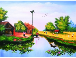 Tranh Dán Tường 3D Đồng Quê Tiến Phát Decor Dqtp14