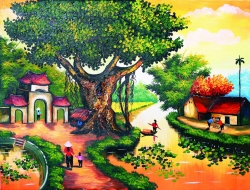 Tranh Dán Tường 3D Đồng Quê Tiến Phát Decor Dqtp16