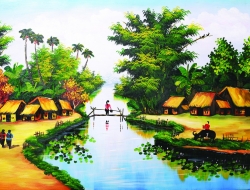 Tranh Dán Tường 3D Đồng Quê Tiến Phát Decor Dqtp17