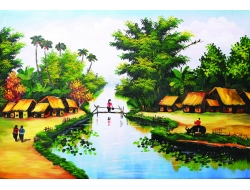 Tranh Dán Tường 3D Đồng Quê Tiến Phát Decor Dqtp17