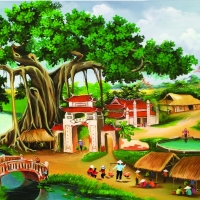 Tranh Dán Tường 3D Đồng Quê Tiến Phát Decor Dqtp18