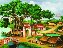 Tranh Dán Tường 3D Đồng Quê Tiến Phát Decor Dqtp18