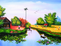 Tranh Dán Tường 3D Đồng Quê Tiến Phát Decor Dqtp20