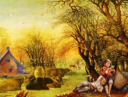 Tranh Dán Tường 3D Đồng Quê Tiến Phát Decor Dqtp22