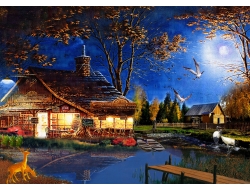Tranh Dán Tường 3D Đồng Quê Tiến Phát Decor Dqtp25