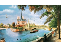 Tranh Dán Tường 3D Đồng Quê Tiến Phát Decor Dqtp26
