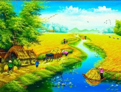 Tranh Dán Tường Đồng Quê DQ1