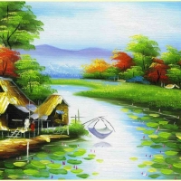 Tranh Dán Tường Đồng Quê DQ10