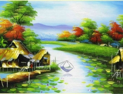 Tranh Dán Tường Đồng Quê DQ10