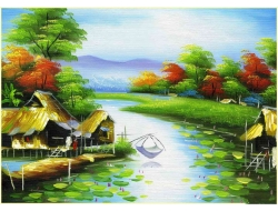 Tranh Dán Tường Đồng Quê DQ10 Tranh Dán Tường Đồng Quê DQ10