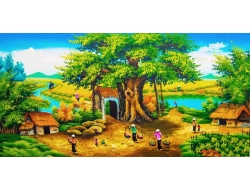 Tranh Dán Tường Đồng Quê DQ11 Tranh Dán Tường Đồng Quê DQ11