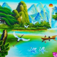 Tranh Dán Tường Đồng Quê DQ12