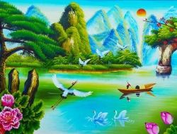 Tranh Dán Tường Đồng Quê DQ12