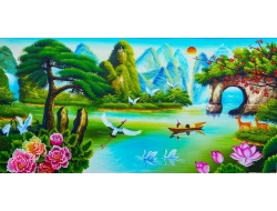 Tranh Dán Tường Đồng Quê DQ12 Tranh Dán Tường Đồng Quê DQ12