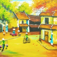 Tranh Dán Tường Đồng Quê DQ13