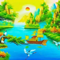 Tranh Dán Tường Đồng Quê DQ14