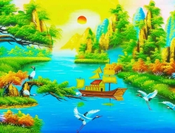 Tranh Dán Tường Đồng Quê DQ14