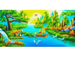 Tranh Dán Tường Đồng Quê DQ14 Tranh Dán Tường Đồng Quê DQ14