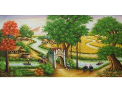 Tranh Dán Tường Đồng Quê DQ16 Tranh Dán Tường Đồng Quê DQ16