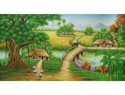 Tranh Dán Tường Đồng Quê DQ17 Tranh Dán Tường Đồng Quê DQ17