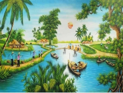 Tranh Dán Tường Đồng Quê DQ18