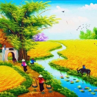 Tranh Dán Tường Đồng Quê DQ19