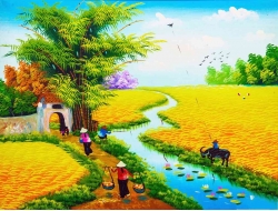 Tranh Dán Tường Đồng Quê DQ19 Tranh Dán Tường Đồng Quê DQ19