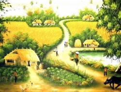 Tranh Dán Tường Đồng Quê DQ2