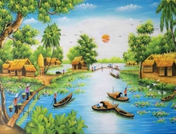 Tranh Dán Tường Đồng Quê DQ20