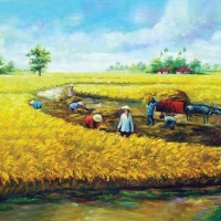 Tranh Dán Tường Đồng Quê DQ21 Tranh Dán Tường Đồng Quê DQ21