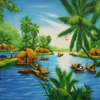 Tranh Dán Tường Đồng Quê DQ23