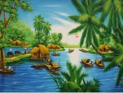 Tranh Dán Tường Đồng Quê DQ23