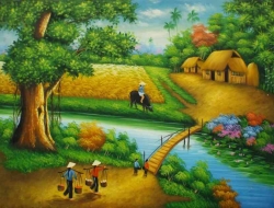 Tranh Dán Tường Đồng Quê DQ24