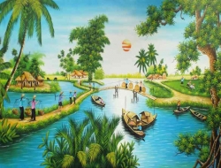 Tranh Dán Tường Đồng Quê DQ25