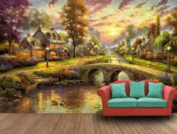 Tranh Dán Tường Đồng Quê DQ28