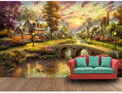 Tranh Dán Tường Đồng Quê DQ28 Tranh Dán Tường Đồng Quê DQ28