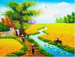Tranh Dán Tường Đồng Quê DQ30 Tranh Dán Tường Đồng Quê DQ30