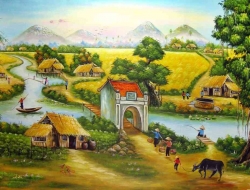 Tranh Dán Tường Đồng Quê DQ4