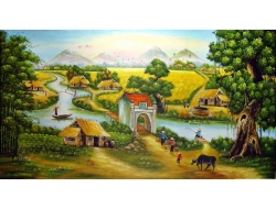 Tranh Dán Tường Đồng Quê DQ4 Tranh Dán Tường Đồng Quê DQ4