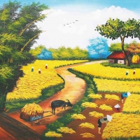 Tranh Dán Tường Đồng Quê DQ5