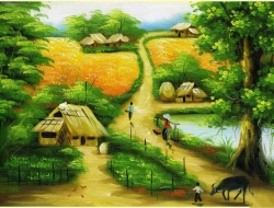 Tranh Dán Tường Đồng Quê DQ6