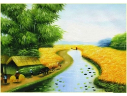 Tranh Dán Tường Đồng Quê DQ7 Tranh Dán Tường Đồng Quê DQ7