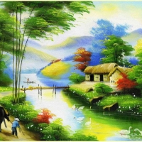 Tranh Dán Tường Đồng Quê DQ8