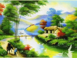 Tranh Dán Tường Đồng Quê DQ8