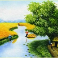 Tranh Dán Tường Đồng Quê DQ9