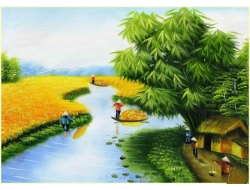 Tranh Dán Tường Đồng Quê DQ9 Tranh Dán Tường Đồng Quê DQ9