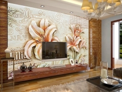 Tranh Dán Tường Hoa Giả Ngọc Màu Nâu Nghệ Thuật Hntd01 Tranh Dán Tường Hoa Giả Ngọc Màu Nâu Nghệ Thuật Hntd01